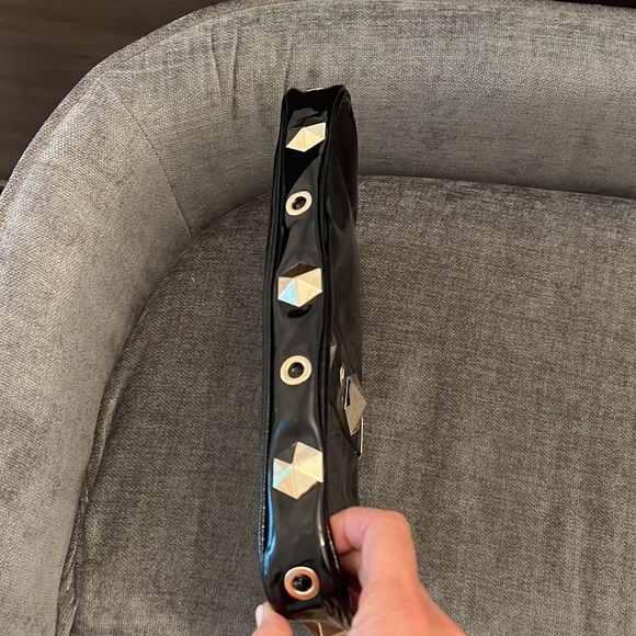 Patent leather black jimmy choo clutch. No rips or abrasions to leather - Picture 4 of 5